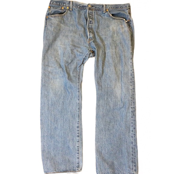 Levi's Denim - Levi’s 501 Button Fly Straight Leg Denim Blue Jeans Size 42 x 30